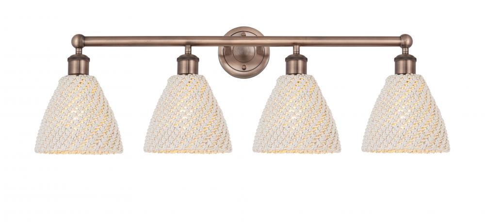 Bristol Natural - 4 Light - 35 inch - Antique Copper - Bath Vanity Light
