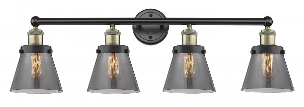 Cone - 4 Light - 33 inch - Black Antique Brass - Bath Vanity Light