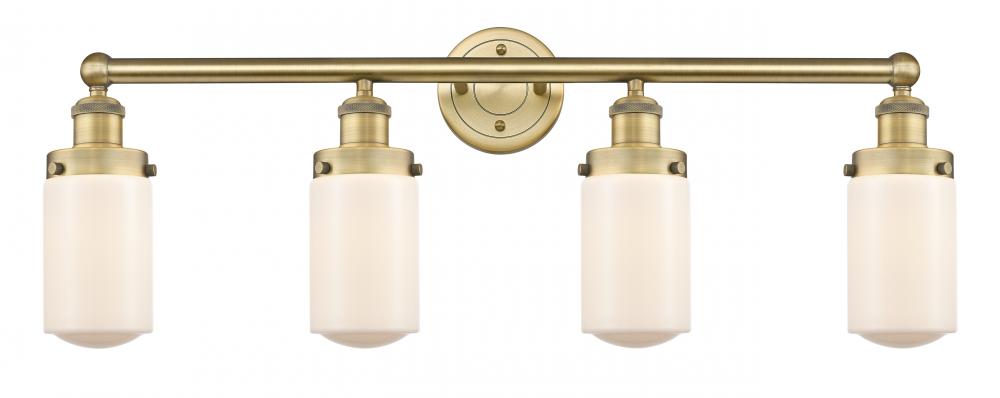 Dover - 4 Light - 32 inch - Brushed Brass - Bath Vanity Light