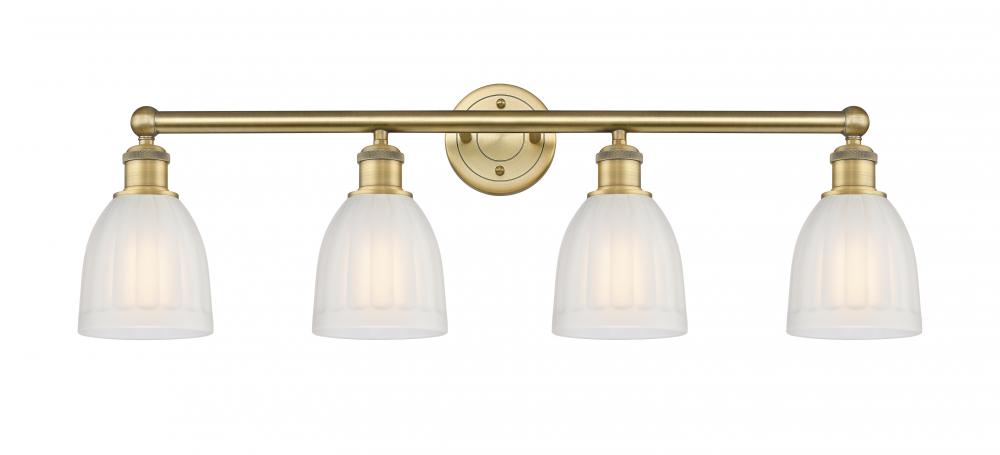 Brookfield - 4 Light - 33 inch - Brushed Brass - Bath Vanity Light