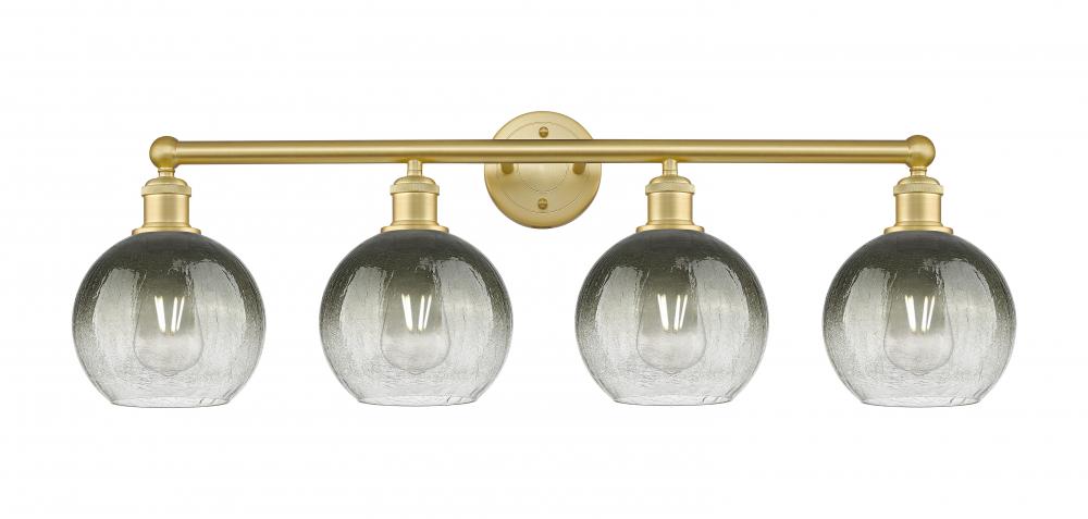 Brookhaven Globe - 4 Light - 35 inch - Satin Gold - Bath Vanity Light
