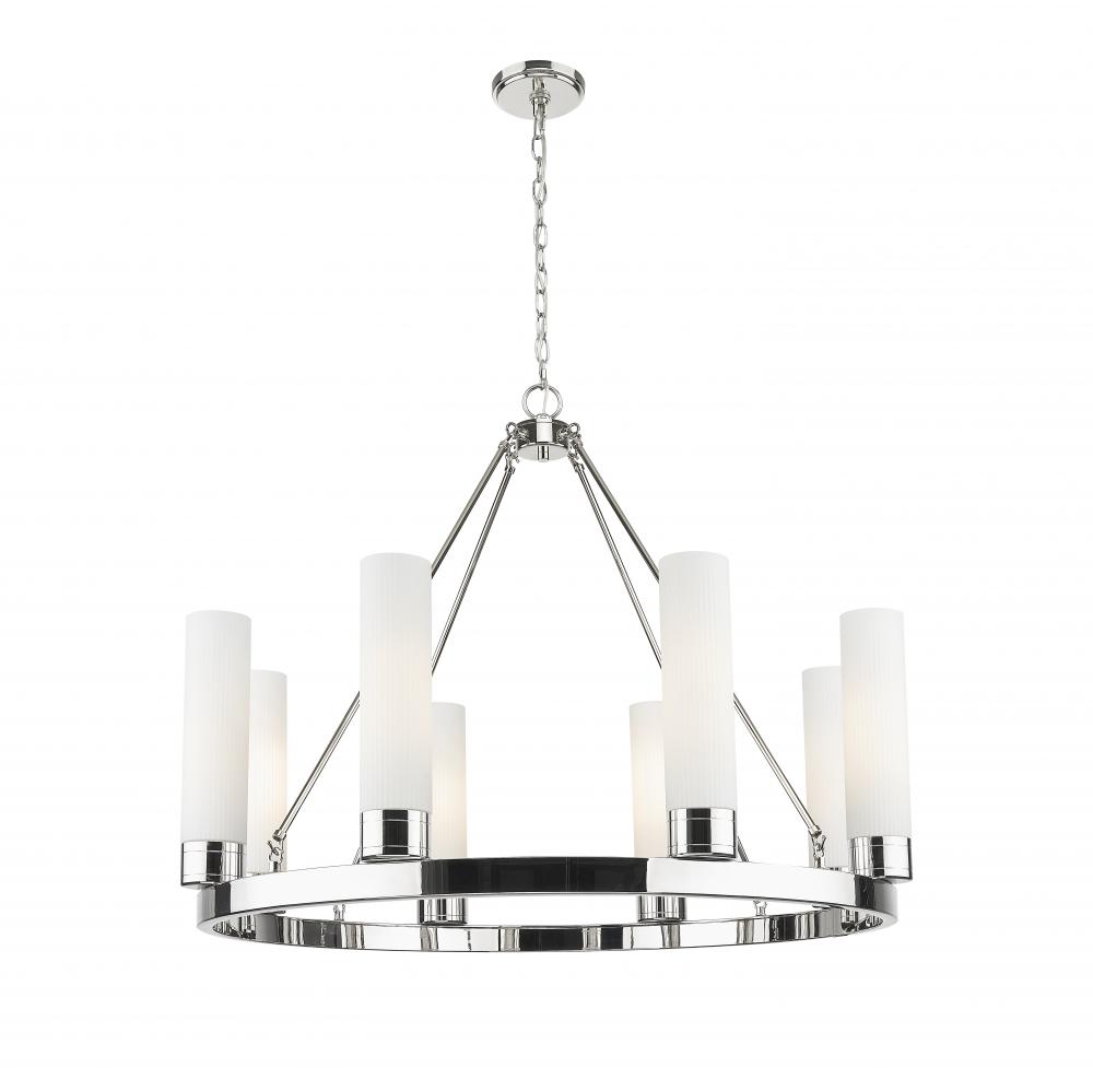 Boreas - 6 Light - 36 inch - Polished Nickel - Chandelier