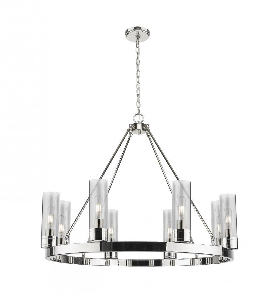 Boreas - 6 Light - 36 inch - Polished Nickel - Chandelier