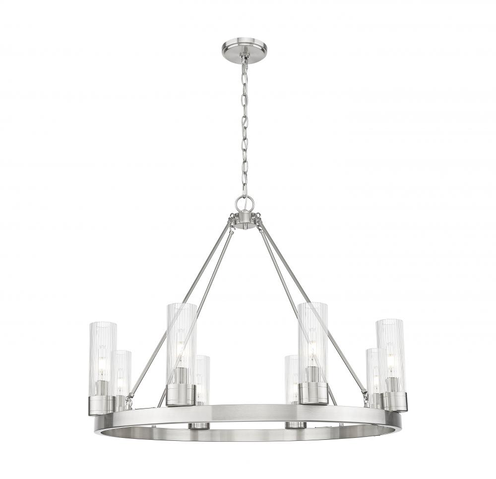 Boreas - 6 Light - 36 inch - Satin Nickel - Chandelier