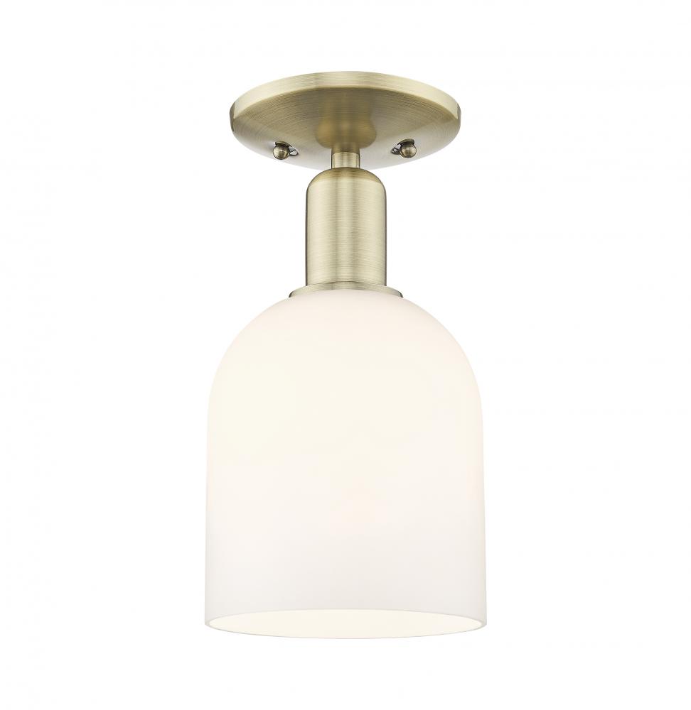 Bella - 1 Light - 6 inch - Antique Brass - Semi-Flush Mount