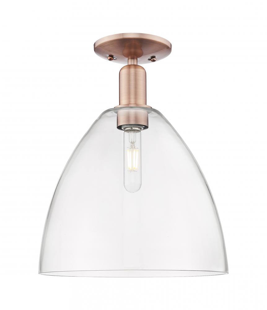 Bristol - 1 Light - 12 inch - Antique Copper - Semi-Flush Mount