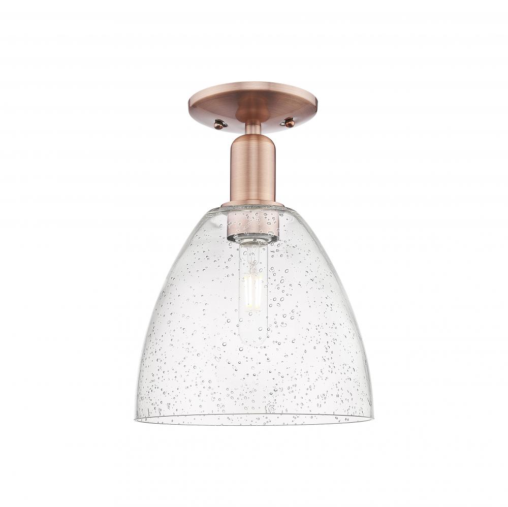 Bristol - 1 Light - 9 inch - Antique Copper - Semi-Flush Mount
