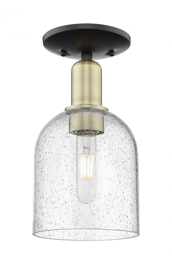Bella - 1 Light - 6 inch - Black Antique Brass - Semi-Flush Mount