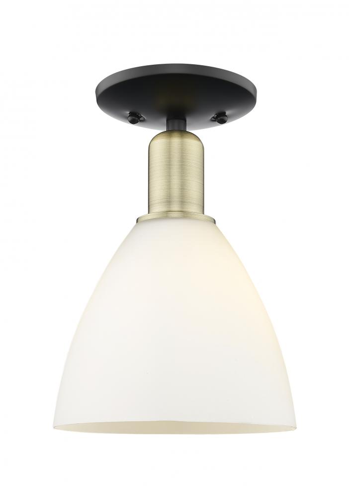 Bristol - 1 Light - 8 inch - Black Antique Brass - Semi-Flush Mount