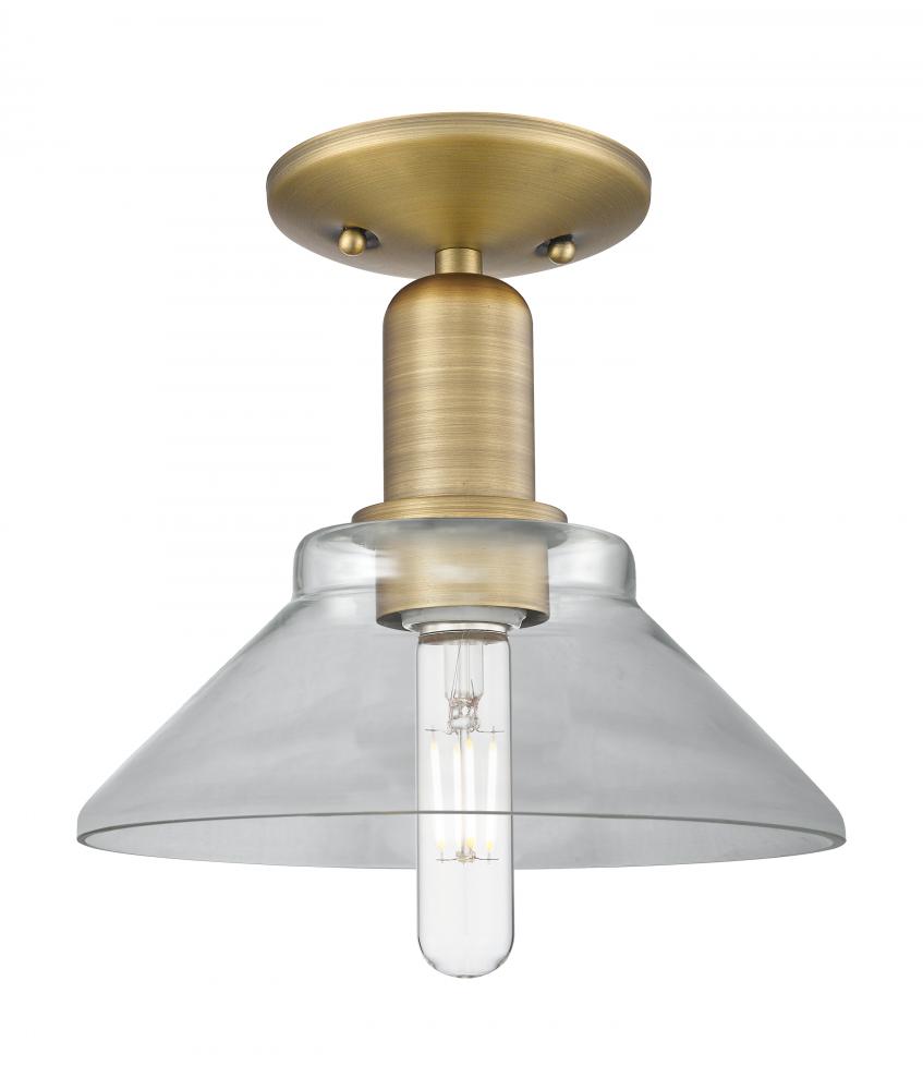 Orwell - 1 Light - 8 inch - Brushed Brass - Semi-Flush Mount
