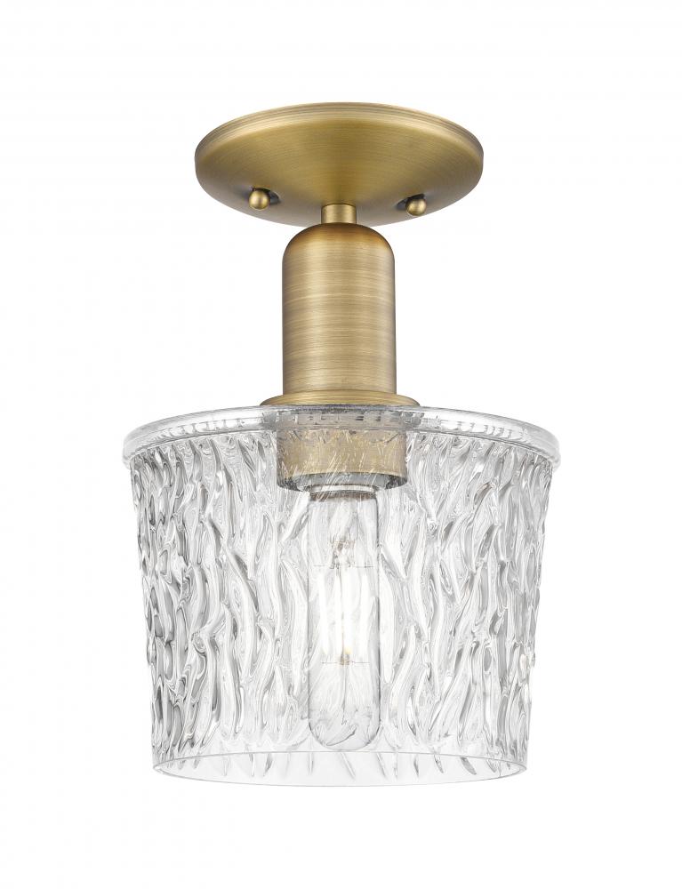 Niagara - 1 Light - 7 inch - Brushed Brass - Semi-Flush Mount