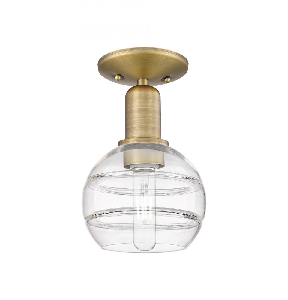 Rochester - 1 Light - 6 inch - Brushed Brass - Semi-Flush Mount