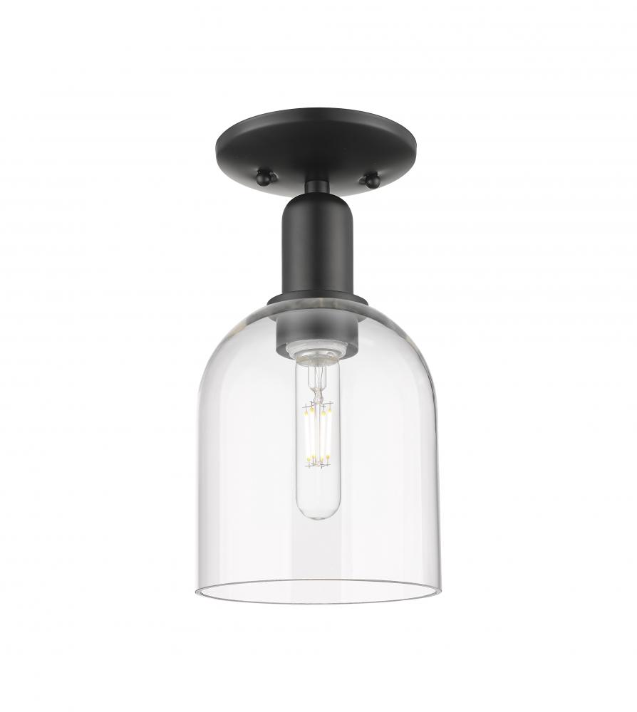 Bella - 1 Light - 6 inch - Matte Black - Semi-Flush Mount