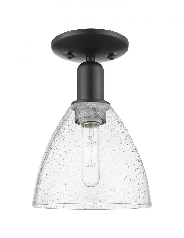 Bristol - 1 Light - 8 inch - Matte Black - Semi-Flush Mount