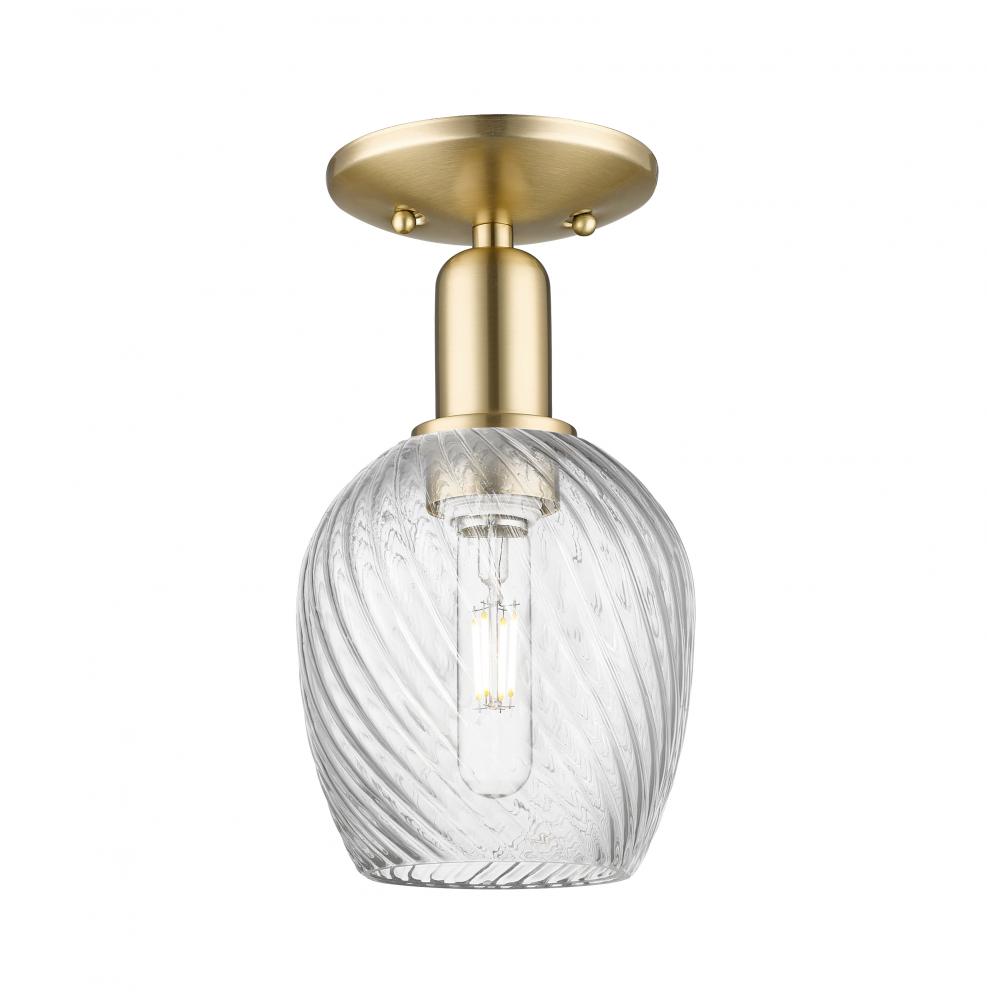 Salina - 1 Light - 6 inch - Champagne Bronze - Semi-Flush Mount