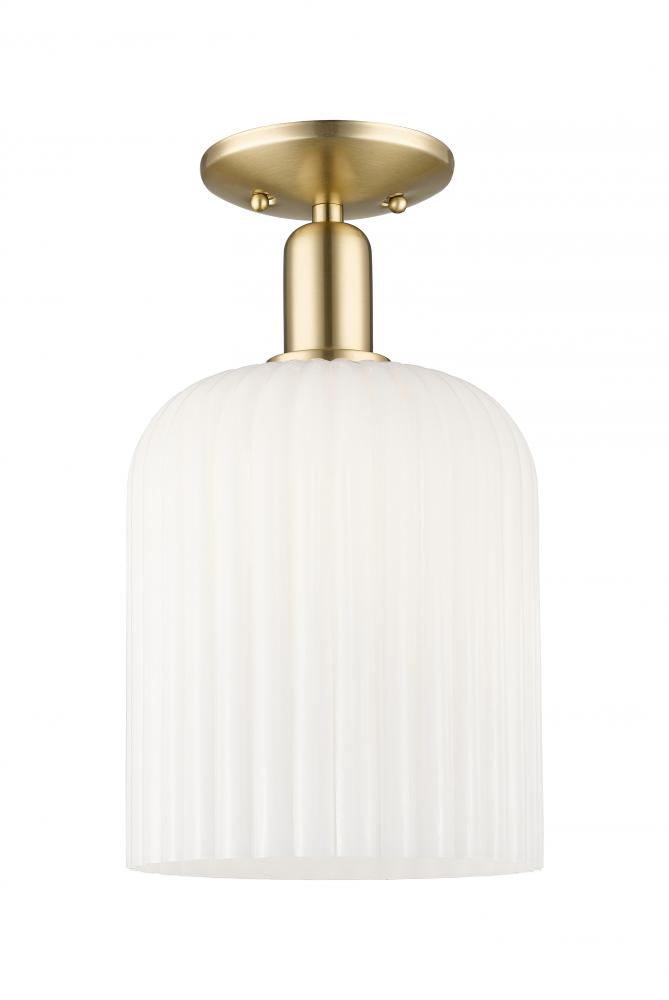 Bridal Veil - 1 Light - 8 inch - Champagne Bronze - Semi-Flush Mount