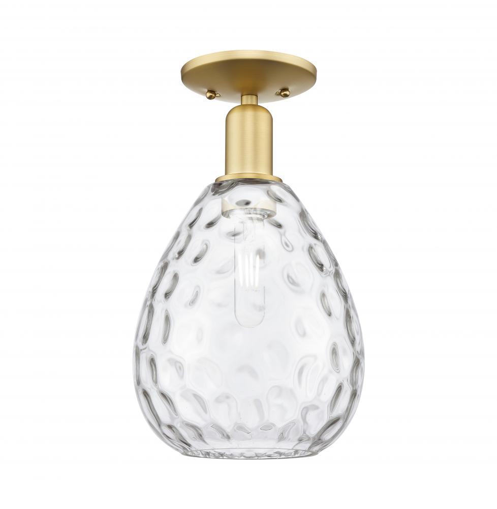 Waverly - 1 Light - 8 inch - Satin Gold - Semi-Flush Mount