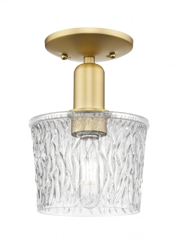 Niagara - 1 Light - 7 inch - Satin Gold - Semi-Flush Mount