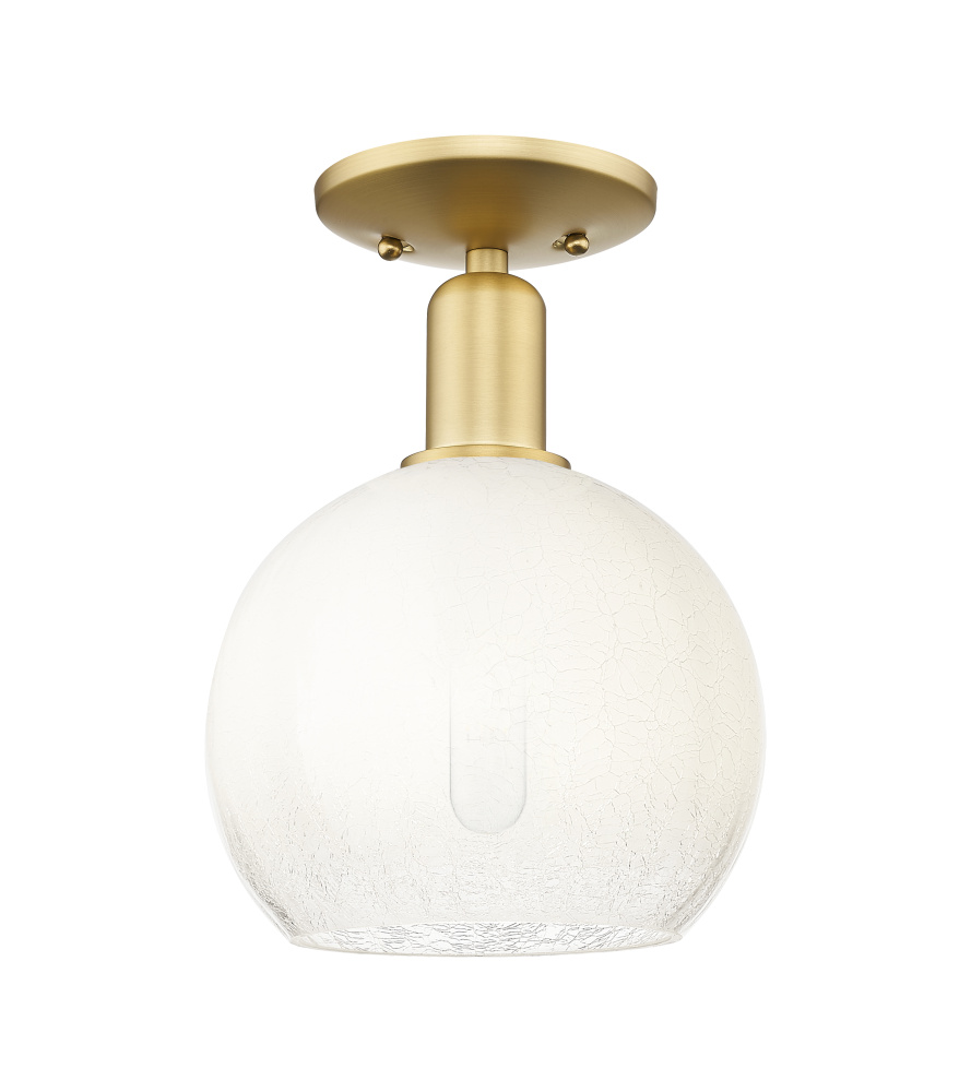 Brookhaven Globe - 1 Light - 6 inch - Satin Gold - Semi-Flush Mount