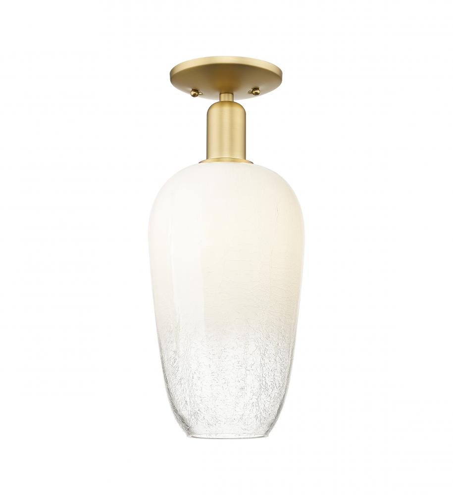 Brookhaven Flute - 1 Light - 6 inch - Satin Gold - Semi-Flush Mount