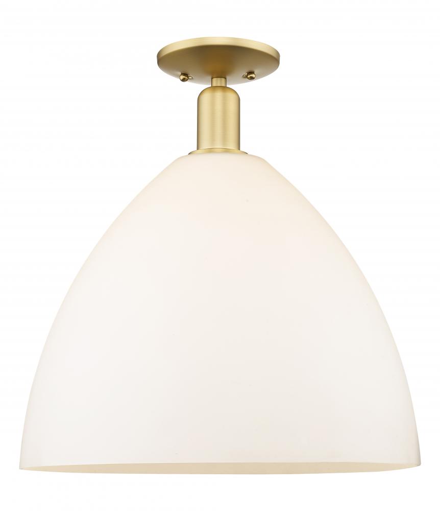Bristol - 1 Light - 16 inch - Satin Gold - Semi-Flush Mount