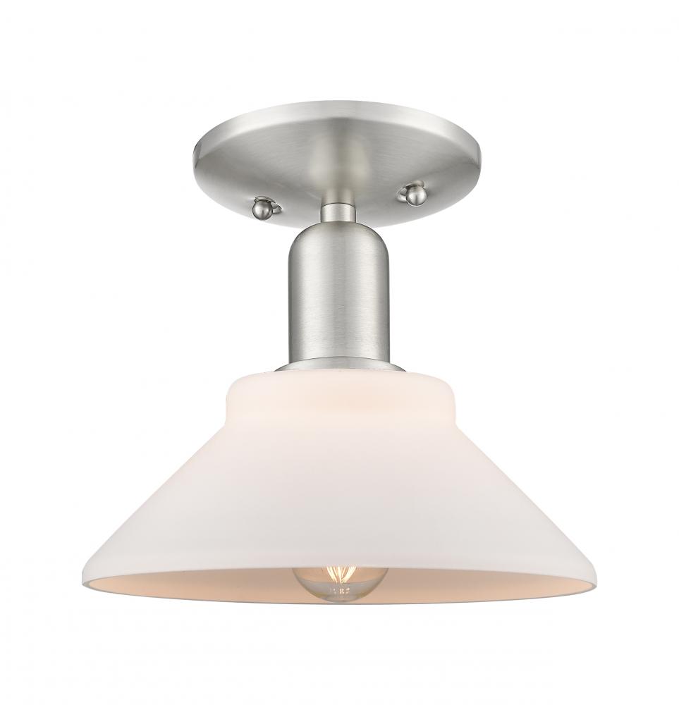 Orwell - 1 Light - 8 inch - Brushed Satin Nickel - Semi-Flush Mount