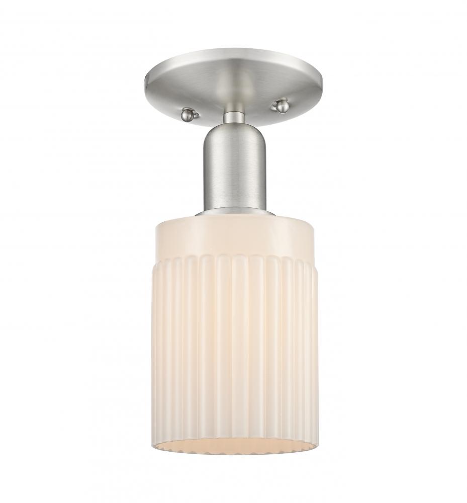 Hadley - 1 Light - 5 inch - Brushed Satin Nickel - Semi-Flush Mount