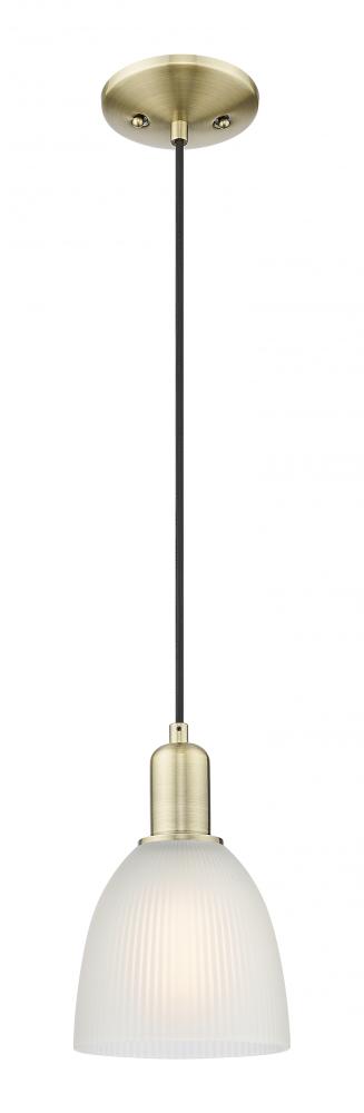 Castile - 1 Light - 6 inch - Antique Brass - Cord hung - Mini Pendant