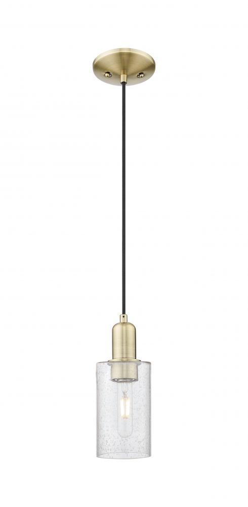 Clymer - 1 Light - 4 inch - Antique Brass - Cord hung - Mini Pendant