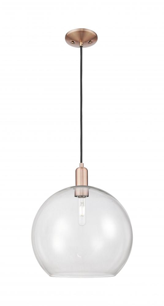 Athens - 1 Light - 14 inch - Antique Copper - Cord hung - Mini Pendant