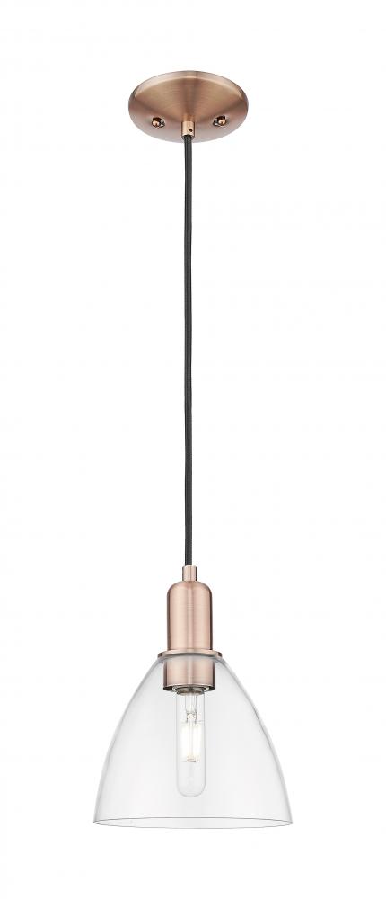 Bristol - 1 Light - 8 inch - Antique Copper - Cord hung - Mini Pendant