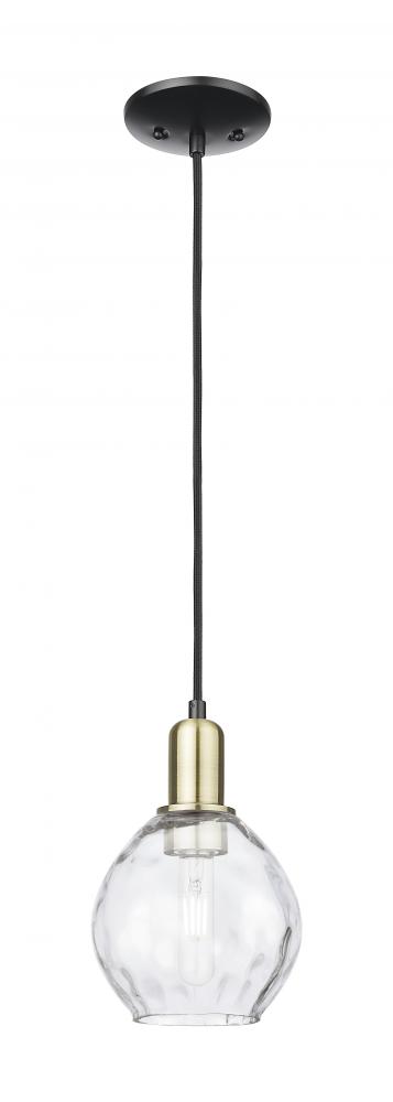 Waverly - 1 Light - 6 inch - Black Antique Brass - Cord hung - Mini Pendant