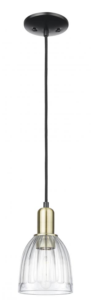 Brookfield - 1 Light - 6 inch - Black Antique Brass - Cord hung - Mini Pendant