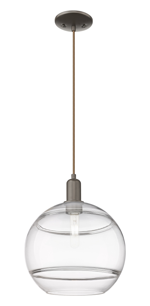 Rochester - 1 Light - 12 inch - Oil Rubbed Bronze - Cord hung - Mini Pendant