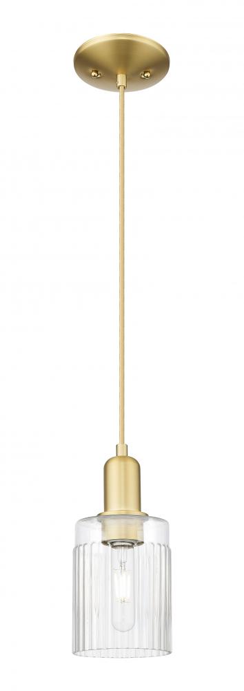 Hadley - 1 Light - 5 inch - Satin Gold - Cord hung - Mini Pendant