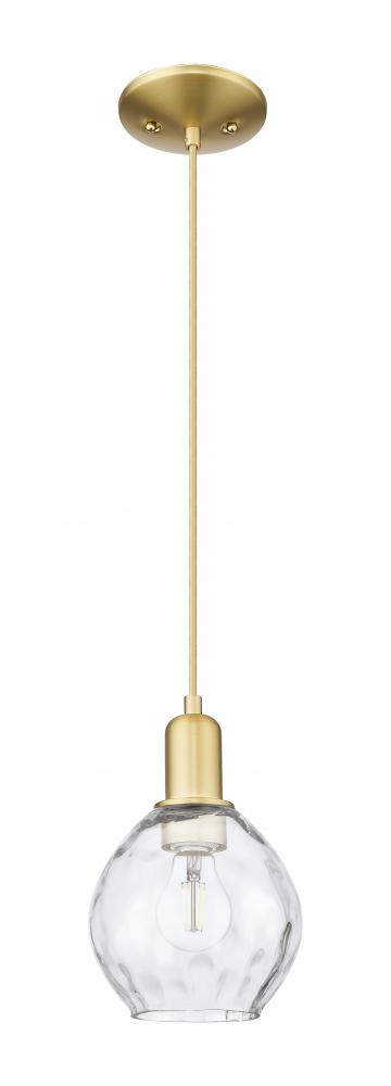 Waverly - 1 Light - 6 inch - Satin Gold - Cord hung - Mini Pendant