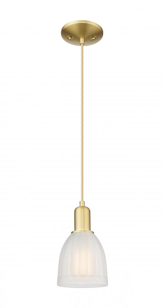 Brookfield - 1 Light - 6 inch - Satin Gold - Cord hung - Mini Pendant