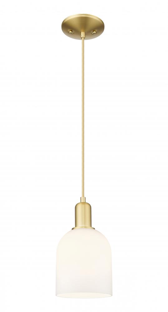 Bella - 1 Light - 6 inch - Satin Gold - Cord hung - Mini Pendant