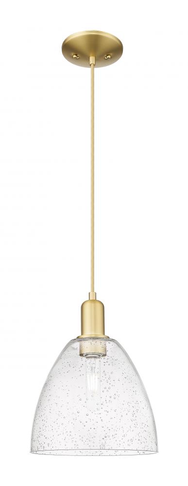 Bristol - 1 Light - 9 inch - Satin Gold - Cord hung - Mini Pendant