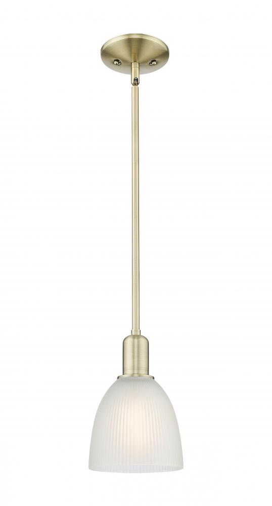 Castile - 1 Light - 6 inch - Antique Brass - Stem hung - Mini Pendant