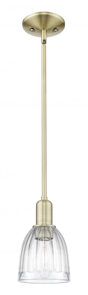 Brookfield - 1 Light - 6 inch - Antique Brass - Stem hung - Mini Pendant