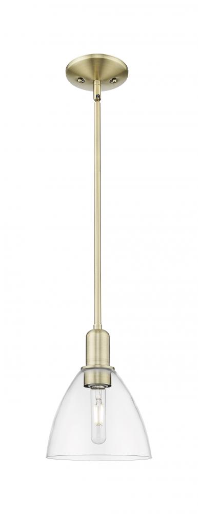 Bristol - 1 Light - 8 inch - Antique Brass - Stem hung - Mini Pendant