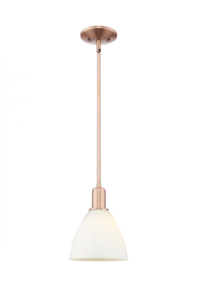 Bristol - 1 Light - 8 inch - Antique Copper - Stem hung - Mini Pendant
