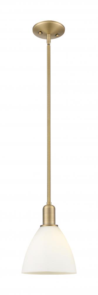 Bristol - 1 Light - 8 inch - Brushed Brass - Stem hung - Mini Pendant