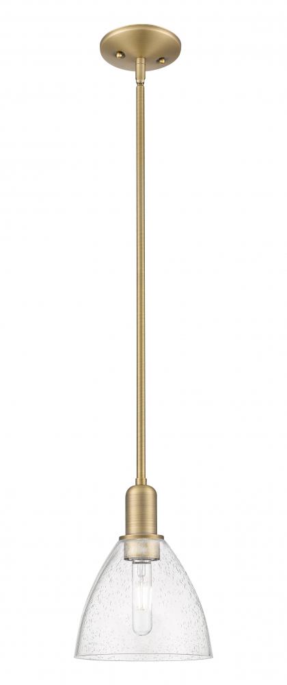 Bristol - 1 Light - 8 inch - Brushed Brass - Stem hung - Mini Pendant
