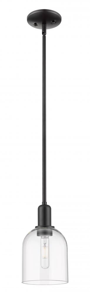 Bella - 1 Light - 6 inch - Matte Black - Stem hung - Mini Pendant