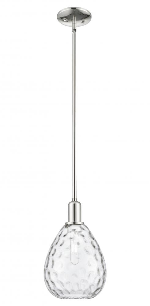 Waverly - 1 Light - 8 inch - Polished Nickel - Stem hung - Mini Pendant