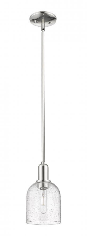 Bella - 1 Light - 6 inch - Polished Nickel - Stem hung - Mini Pendant
