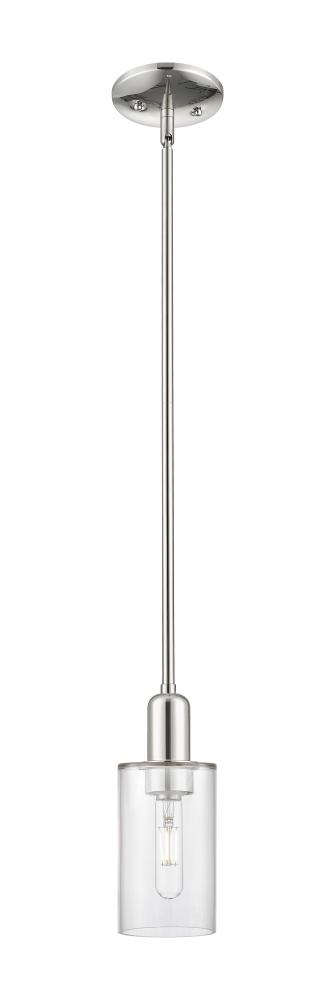 Clymer - 1 Light - 4 inch - Polished Nickel - Stem hung - Mini Pendant