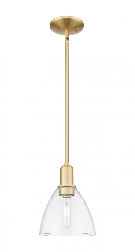 Bristol - 1 Light - 8 inch - Satin Gold - Stem hung - Mini Pendant